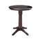 International Concepts Round 30 in Round Top Pedestal Table, 34.9 inH, Rich Mocha, 30 W, 30 L, 35.9 in H, Wood, Rich Mocha K15-30RT-27B-6B - alternate 1
